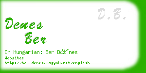 denes ber business card